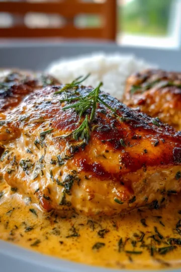 PECHUGA DE POLLO A LA CREMA