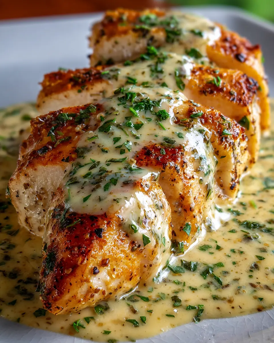 Pechuga de pollo en salsa cremosa