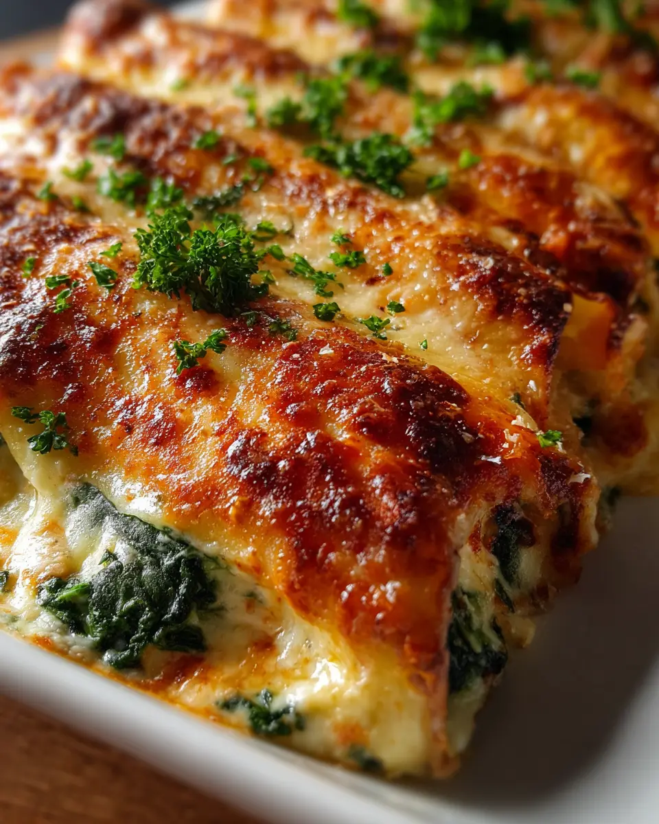 Canelones de Queso y Espinacas