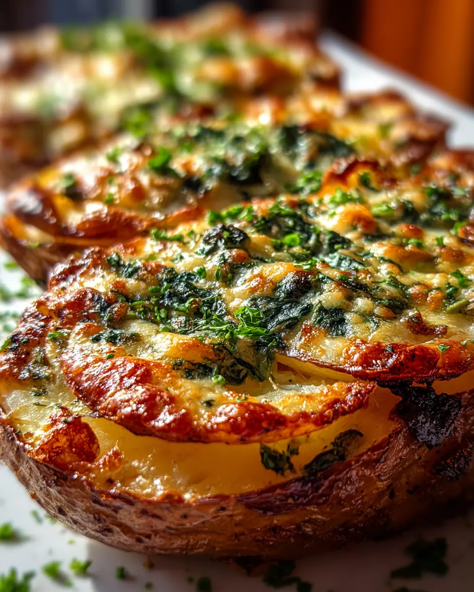 PAPAS AL HORNO CON ESPINACAS