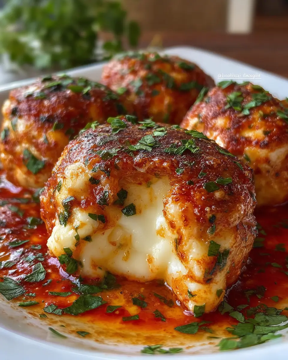 ALBÓNDIGAS RELLENAS DE QUESO