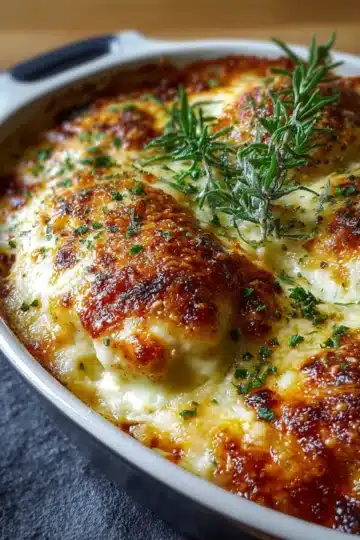 Gratinado de Pechuga de Pollo con Parmesano