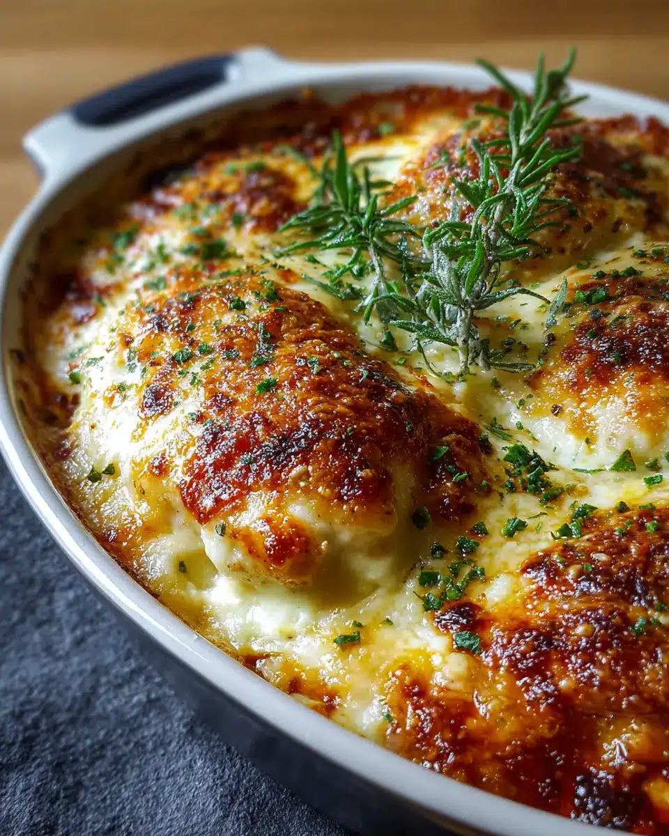 Gratinado de Pechuga de Pollo con Parmesano