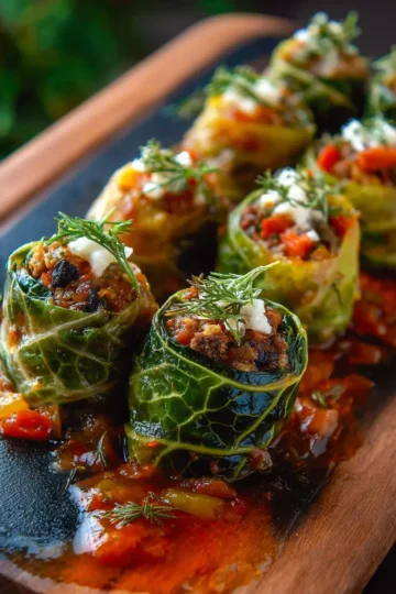 Rollos de Col Rellenos de Res