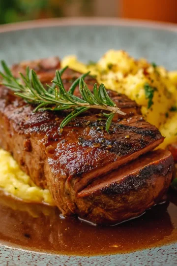 Filetes de Ternera con Puré de Patatas