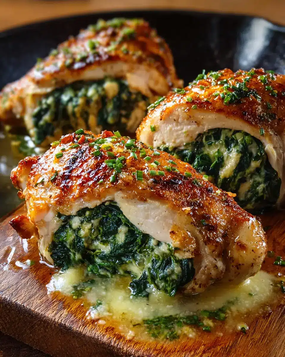 POLLO RELLENAS CON ESPINACAS