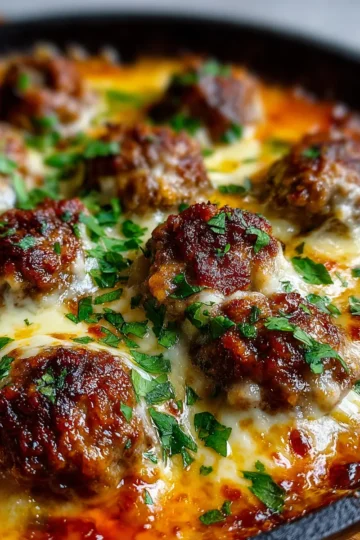 Albóndigas al Horno con Queso Fundido