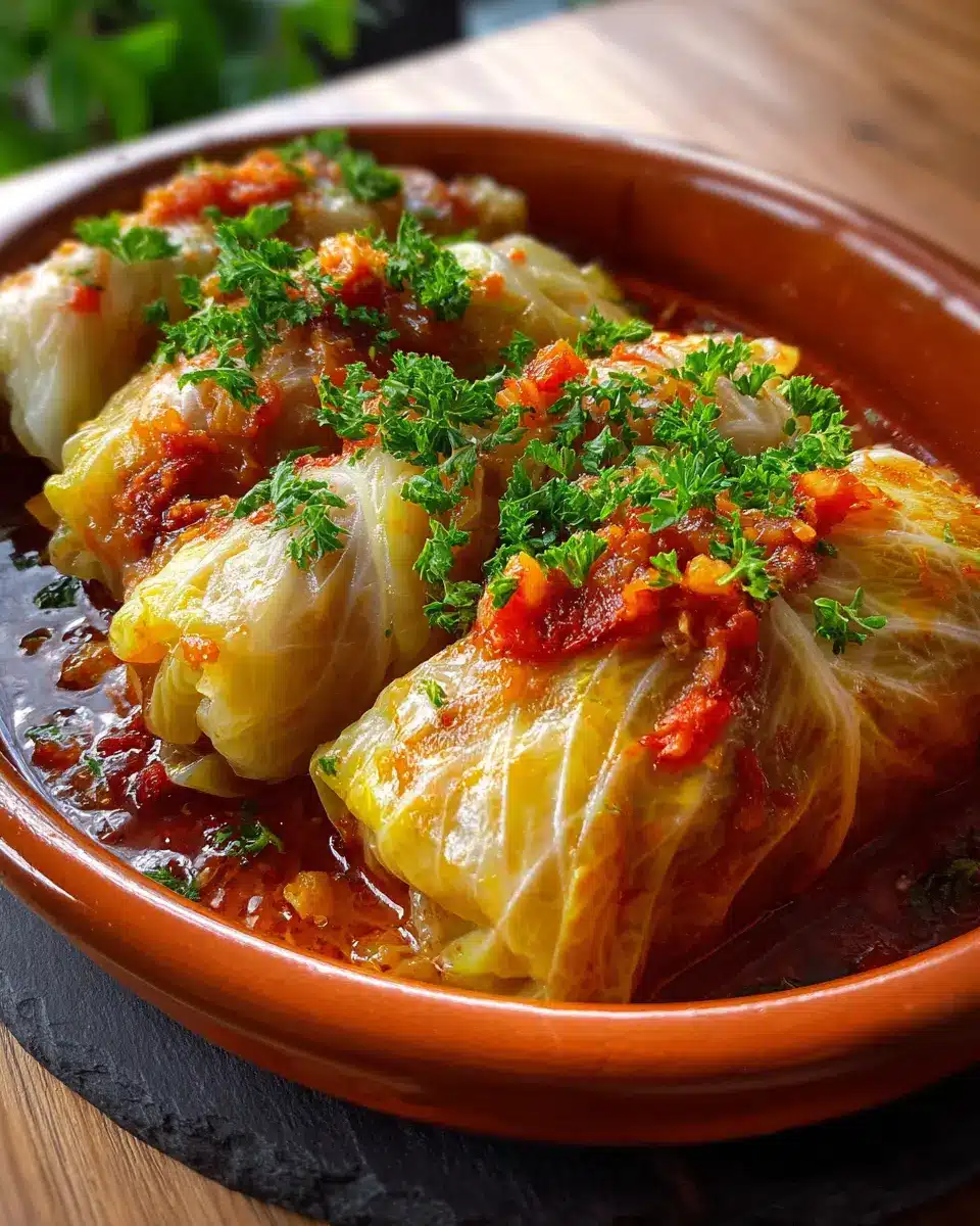 ROLLITOS DE REPOLLO CON CARNE