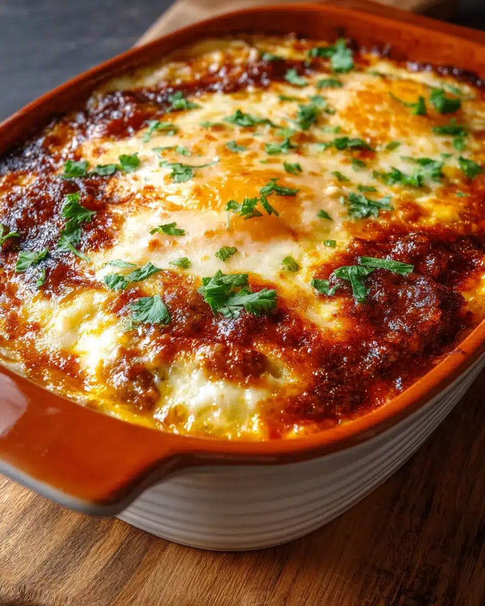 Huevos Gratinados Rellenos de Carne