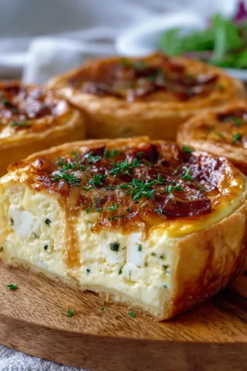 Tarta Salada de Queso y Cebolla